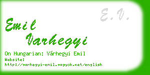 emil varhegyi business card
